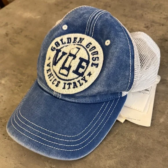 Golden Goose Denim Blue and White Hat - Picture 2 of 5